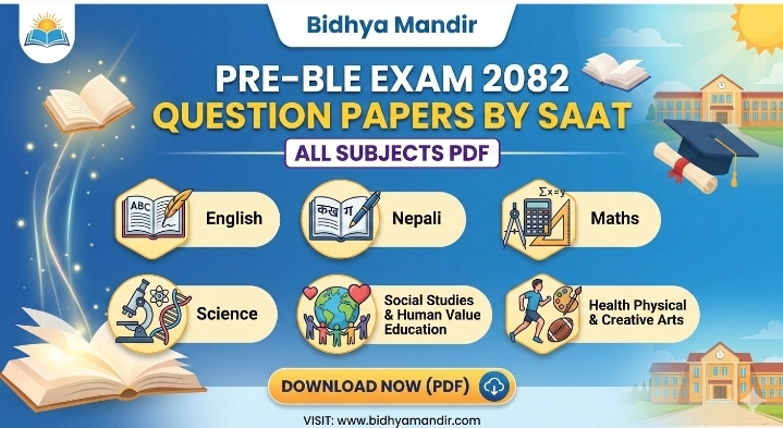 Pre-BLE Exam 2082 Question Papers by SAAT | All Subjects PDF